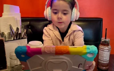 Kids in the corner booth