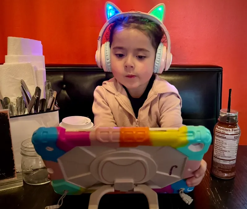 Kids in the corner booth